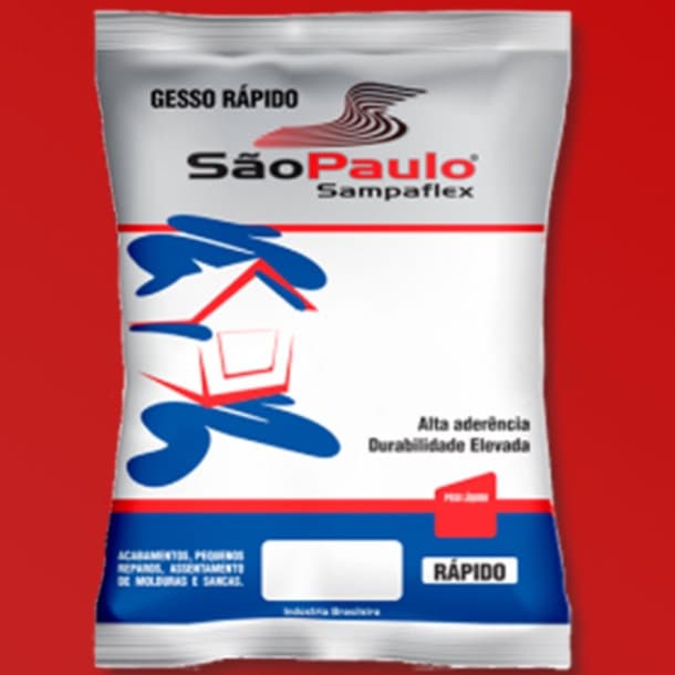 Gesso Rápido Branco 1KG São Paulo | Sampaflex