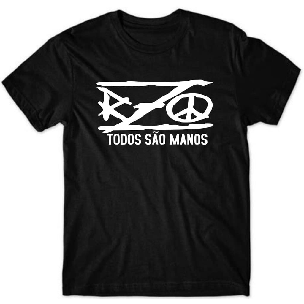RZO (logo) - Todos São Manos  Rap Nacional Cultura de rua Camisa 100% algodão fio 30.1 Estampas em DTF.