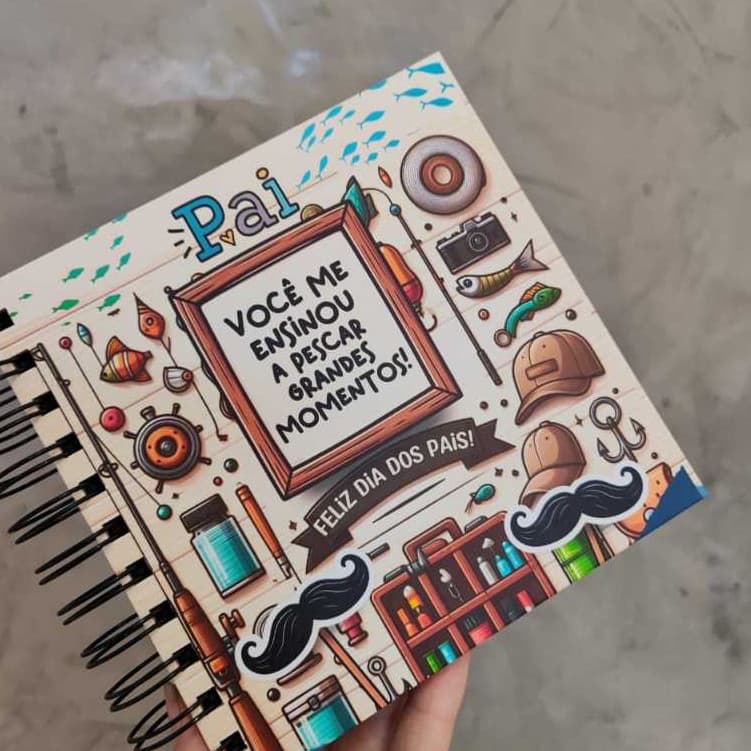 Mini álbum  Scrapbook para colar fotos presente para Pai