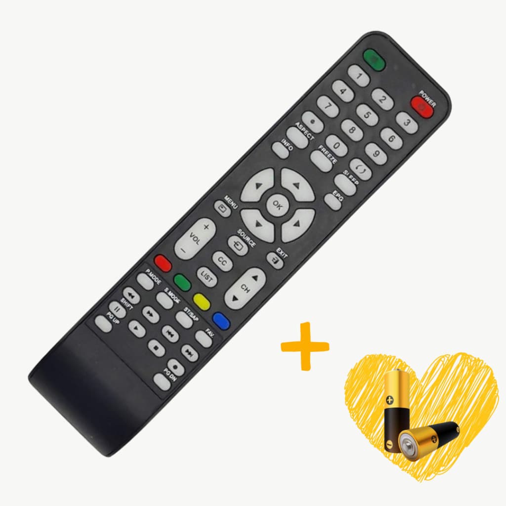 Controle Remoto para TV CCE de LED e LCD Linha Stile RC-512 + Pilhas