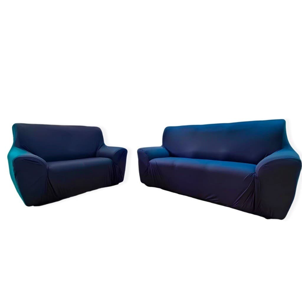 Capa de Sofá Coladinha Avulsa 2 e 3 Lugares ou Conjunto Azul Marinho