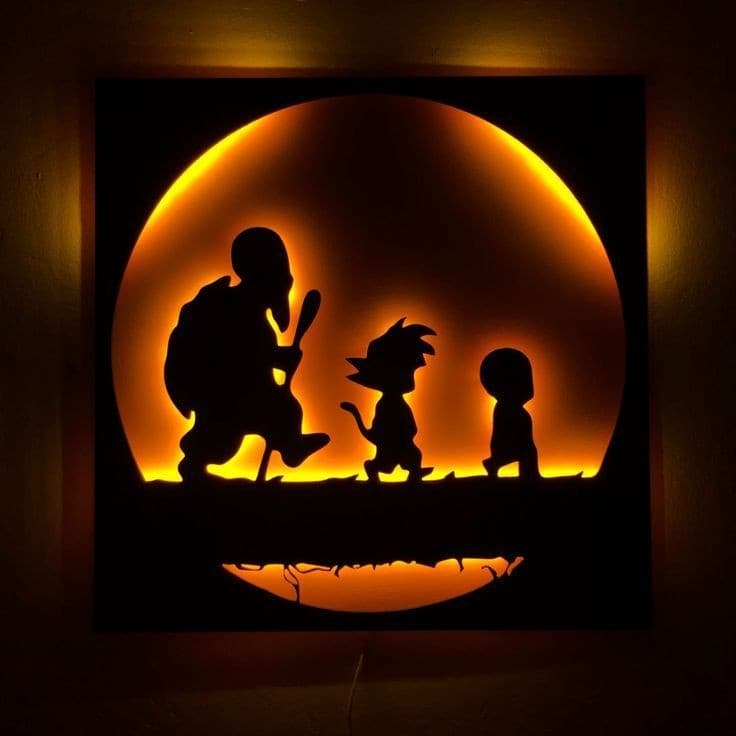 Luminária Abajur LED Andarela Tema Dragon Ball