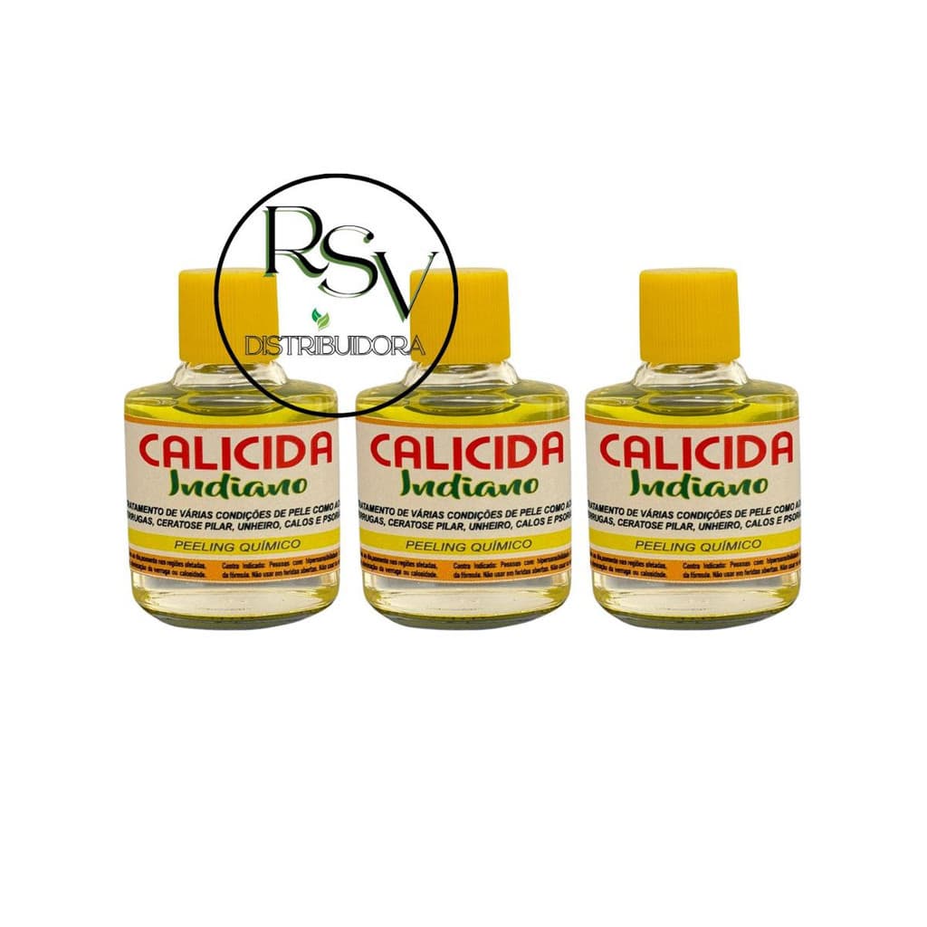 Kit 3x Calicida Indiano Verugas Unheiro e Calos 10G