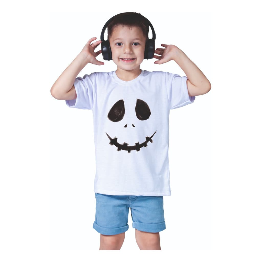 Camiseta Blusa Infantil Unisex Halloween Dia Das Bruxas Medo