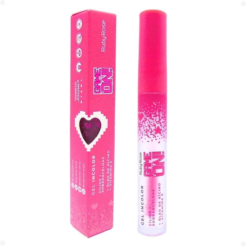 Gel Incolor Cílios + Sobrancelhas Game On Ruby Rose 3,8ml