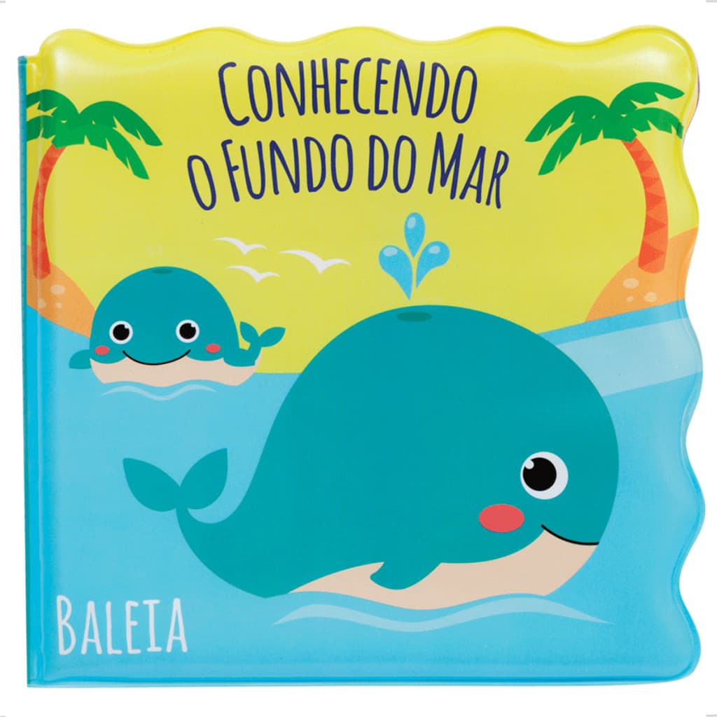 Livrinho de Banho Banheira Conhecendo Fundo do Mar Bebê Infantil Livro Plástico Atóxico BUBA