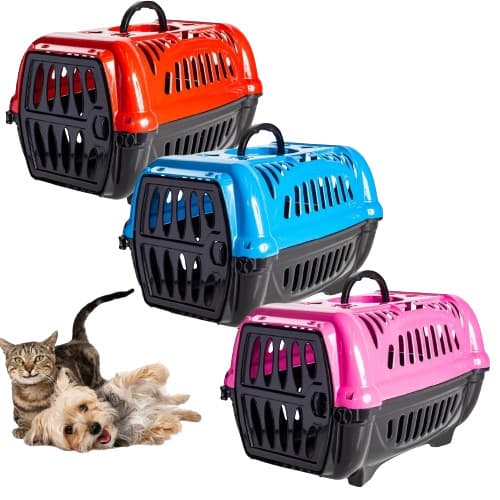 Caixa de Transporte Gato Cachorro Nº1 Pequena Várias Cores Reforçada Para Transporte Até 6Kg
