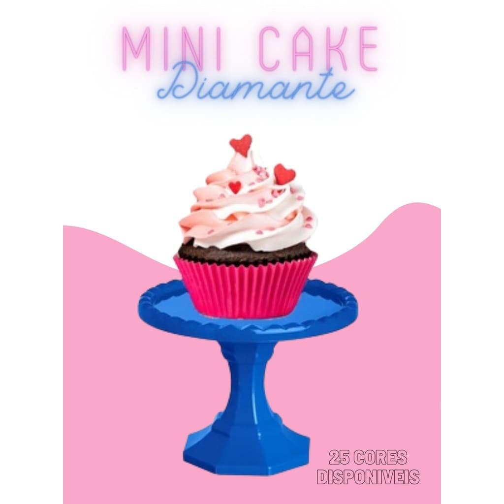 Suporte de docinhos Mini Cake Diamante 13x10cm acrilico Cupcake Decoração de Mesa Festa Infantil