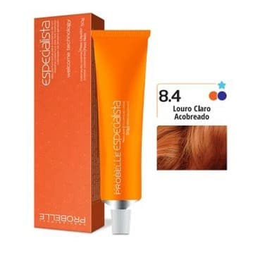 Coloração Especialista Probelle 8.4 Louro Claro Acobreado 50 G
