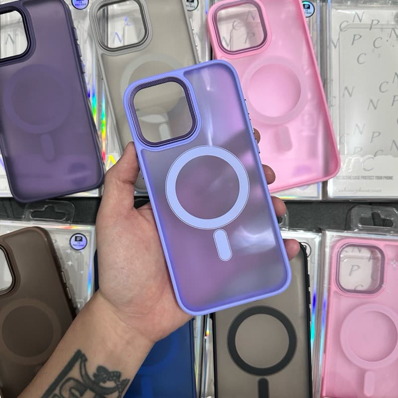 Capa Capinha magnético SPACE Fosca Para iPhone 15 iPhone 15 Pro  iPhone 15 ProMax buraco  acrilico Case Anti impacto