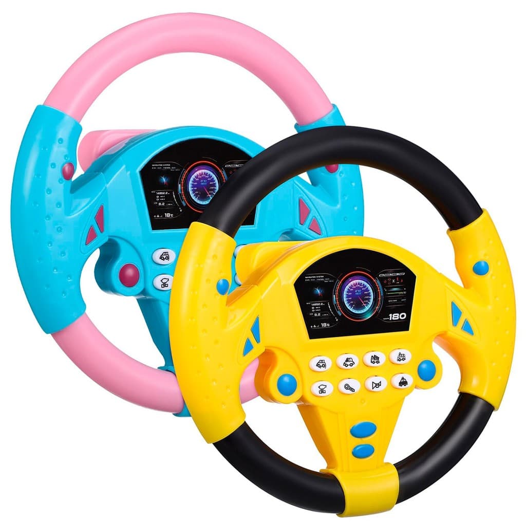 Brinquedo Interativo Volante Infantil Com Rotação 360° Sons De Motor E Sirene - For Kids