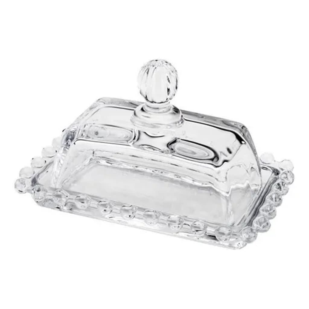Manteigueira de Cristal com Tampa Pearl  Wolff