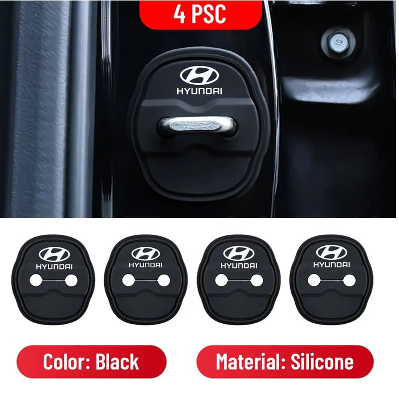 4 Unidades 1 : 1 Ajuste Adesivos Protetores De Amortecedor De Fechadura De Porta De Silicone Para Hyundai Stargazer Cret