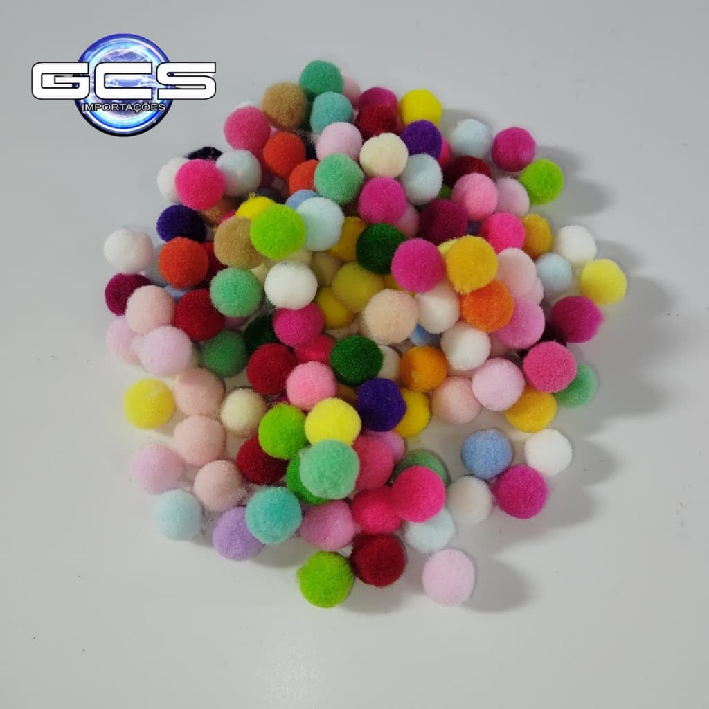 Pompom para artesanato laços faixas pets banho e tosa 10MM 100UN