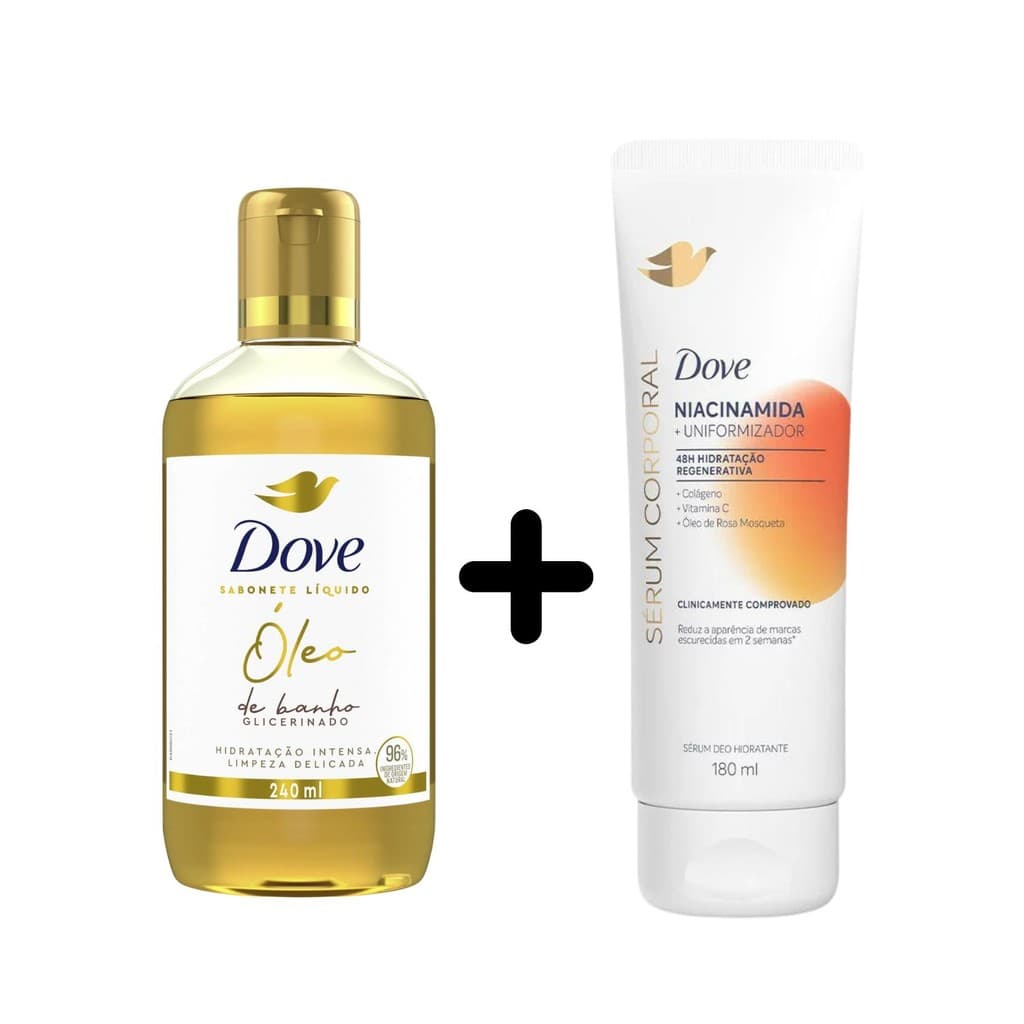 Kit Oleo Banho Glicerina Loção Corporal Niacinamida - Dove