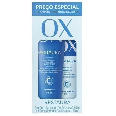 Kit Promocional OX Shampoo e condicionador Restaura