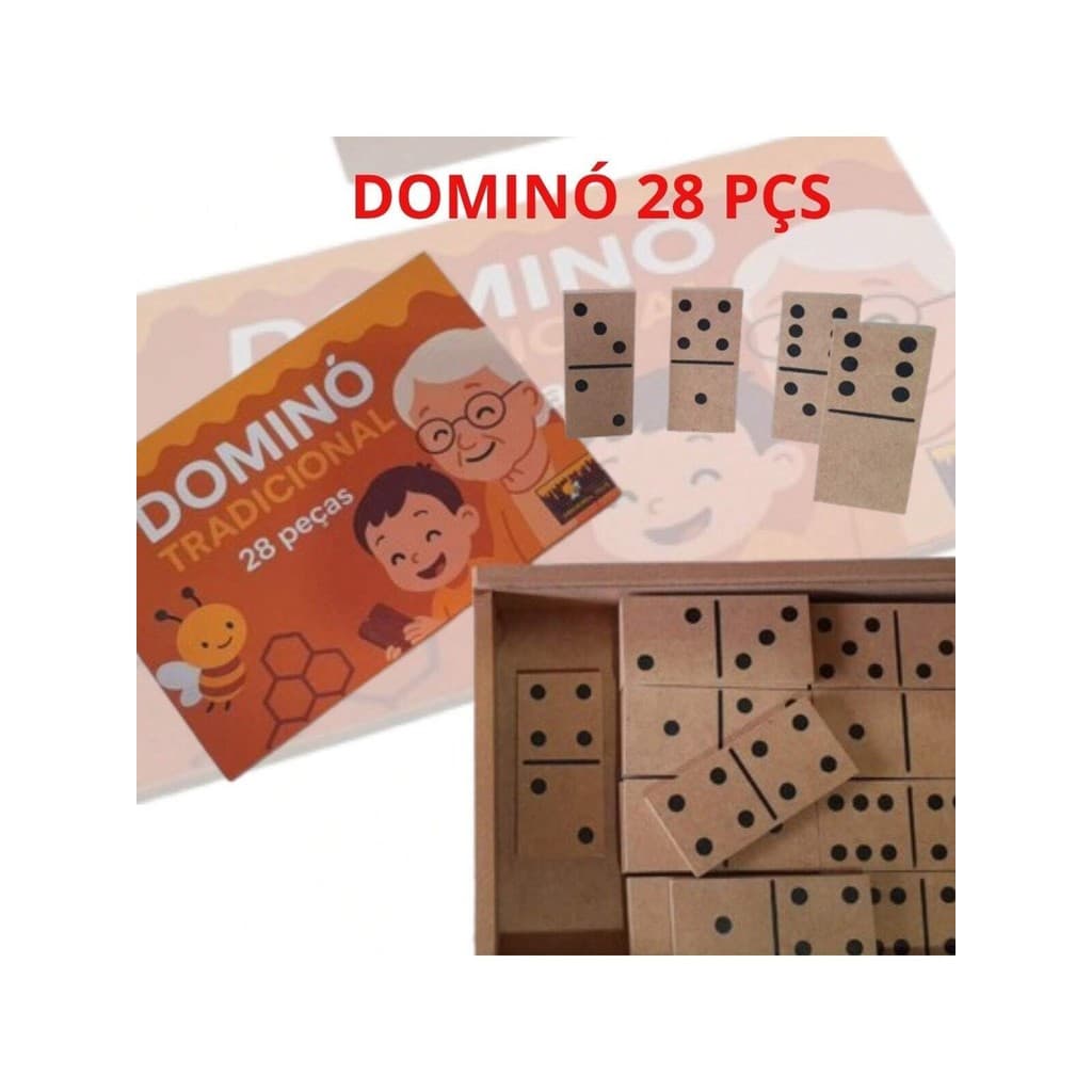 JOGO DOMINO TRADICIONAL 28 PÇS MDF