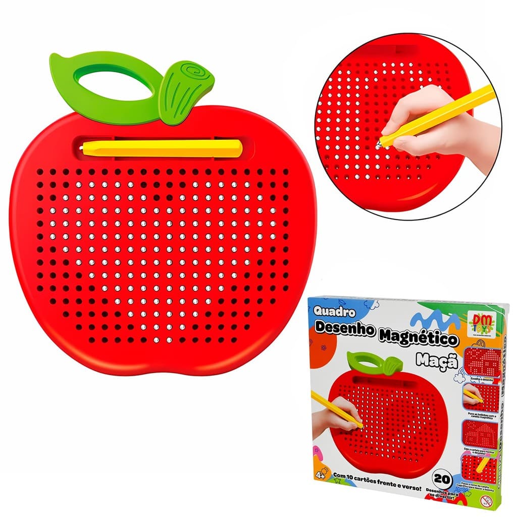 Quadro De Desenho Magnético Maçã Educativo Com Bolinhas E Canetinha Magnética Infantil

 Dm Toys