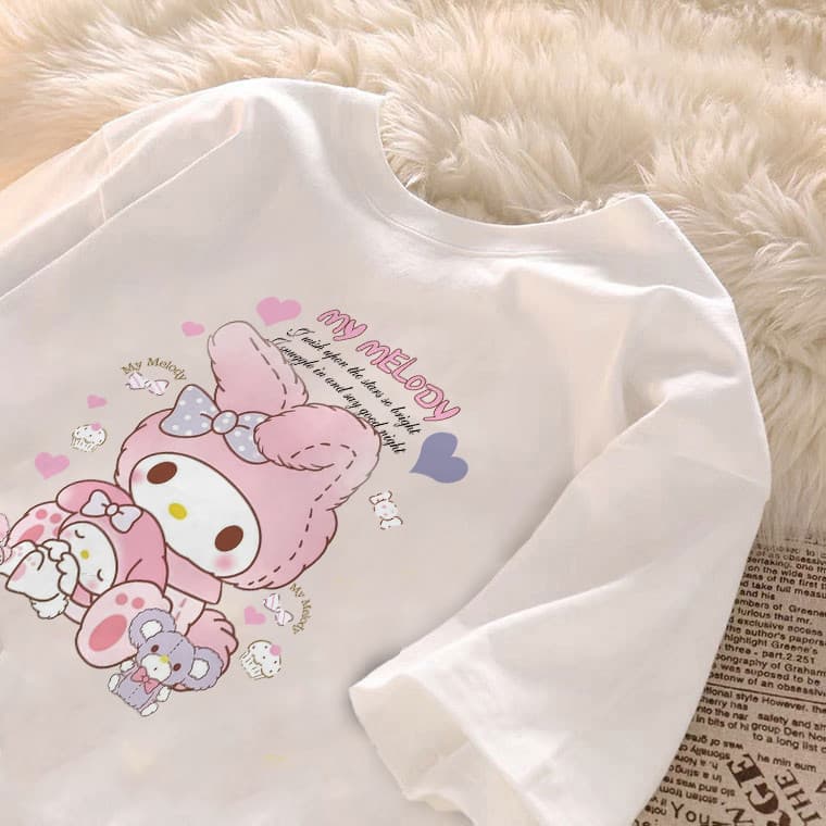 CAMISETA ALGODÃO MALHA 30.1 CAMISA ALTA QUALIDADE ENVIO RÁPIDO PRONTA ENTREGA MY MELODY KUROMI