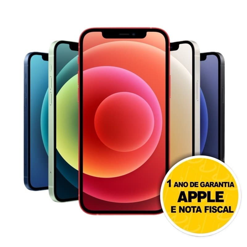 Celular iPhone 12 64GB e 256GB Na caixa lacrado e com 1 ano de garantia Apple