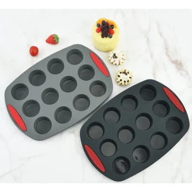 Forma de Silicone para 12Cupcakes livre  BPA Forma para Muffins Bolinhos Cupcake