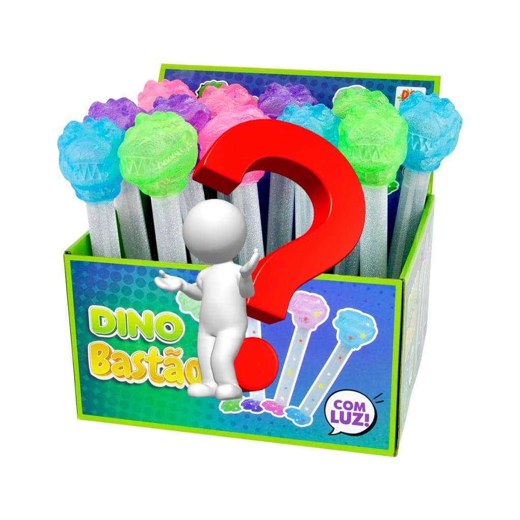 Dino Bastão com Luz Sortido Tiranossauro Rex - DM Toys DMT6707 para Crianças a Partir de 3 Anos