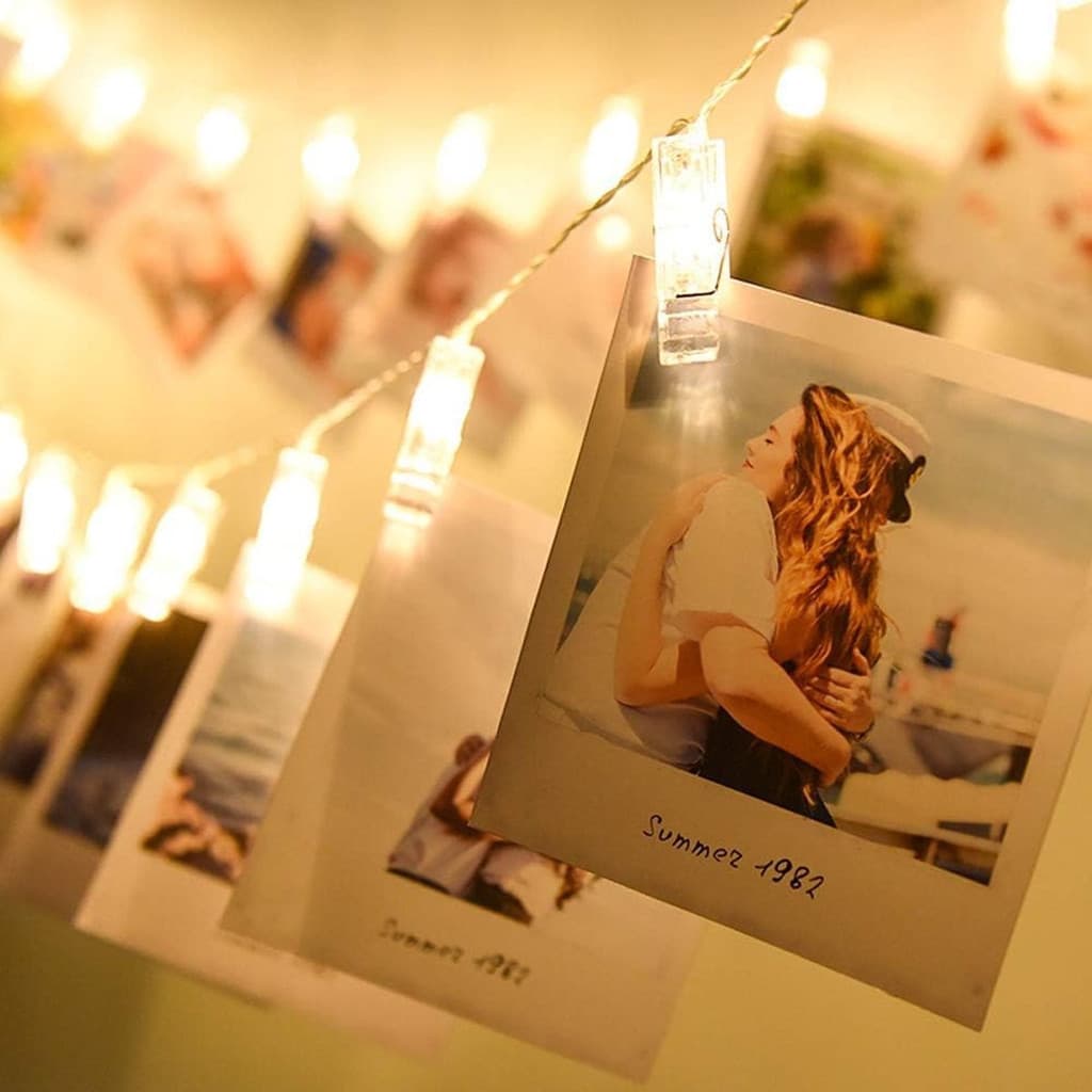 Fio De Led 20 Pregadores Led Decoração Varal Para Fotos 110v/220v