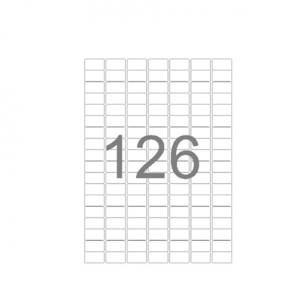 ETIQUETA LASER/INK-JET A4249 26X15MM PACOTE COM 25 FOLHAS COM 126 ETIQUETAS POR FOLHAS - MAXPRINT