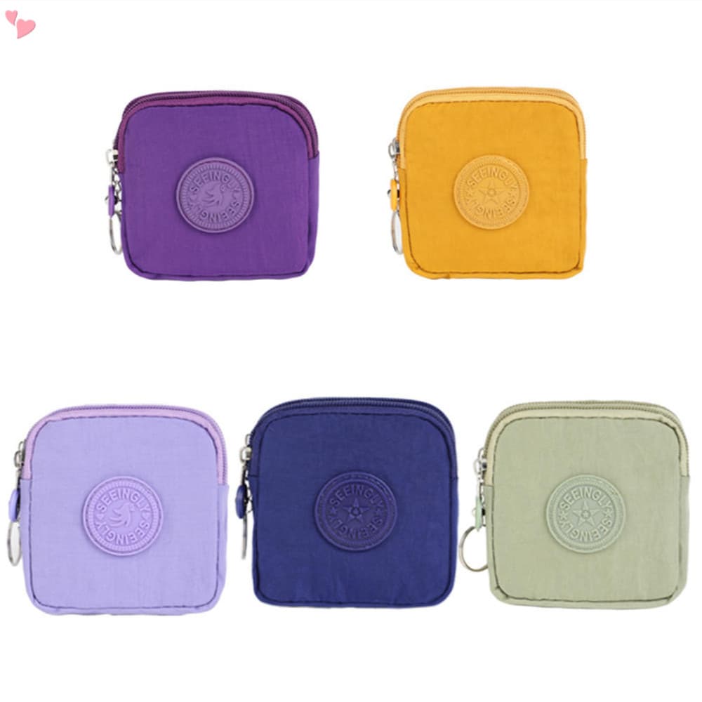 Carteira Minimalista Leve Com Zíper Alça Para Troca De Bolsa De Moedas Homens E Mulheres