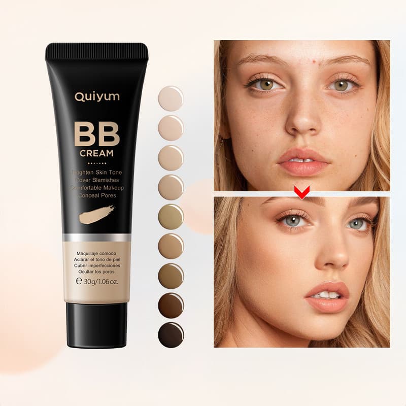Adicionar À Lista De Desejos Quiyum BB Cream Creme De Cor De Longa Duração Corante Corretivo Pele Brilhante Maquiagem De Tom Prova D'água Bálsamo De