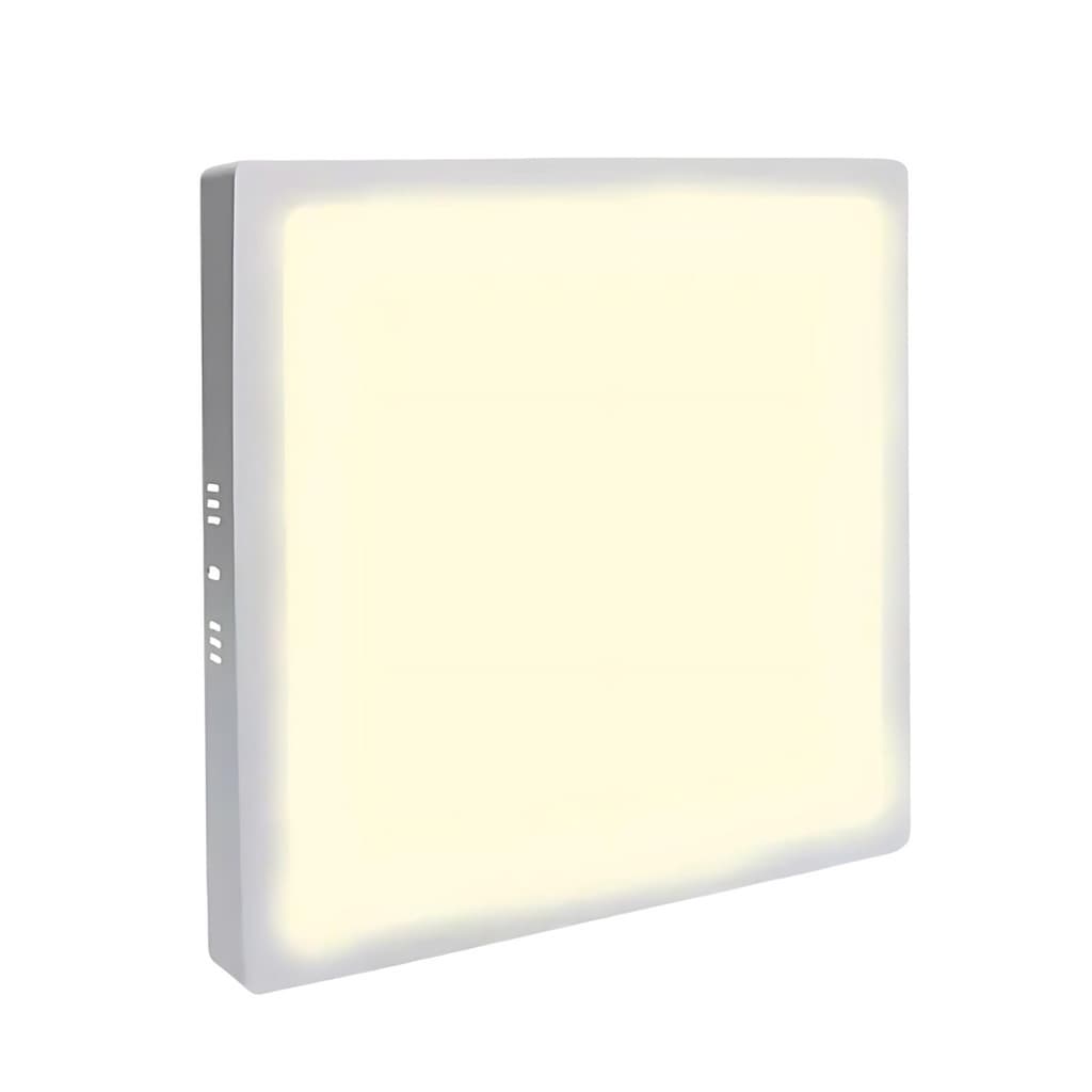 Plafon Painel Led 24w Sobrepor Quadrado Branco Quente 3000k - Aluminio