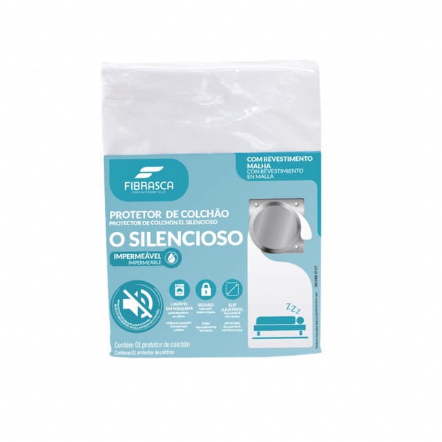 Protetor de Colchão Queen Impermeável Fibrasca Silencioso 160x200x40 - Impede Passagem de Líquidos - Sem Ruído
