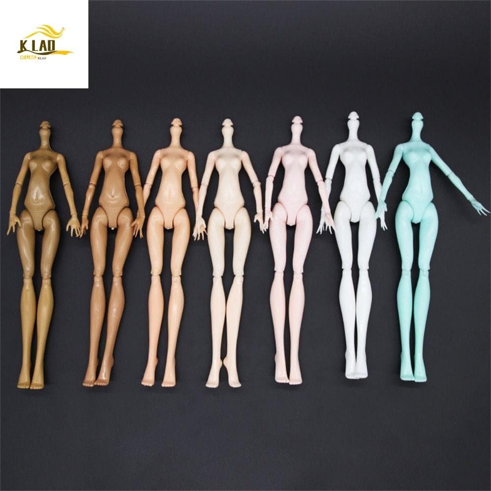 KLAOSD Boneca Corpo Nu , Rotativa Branca Rosa Articulações Móveis , Pele Escura Flexível Colorida Mover Brinquedos