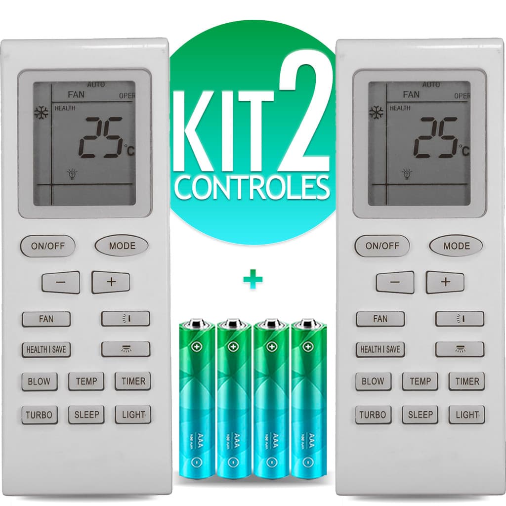 Kit Controle Compatível Ar Condicionado Gree Split Yb1f2 Yb1fa Bay