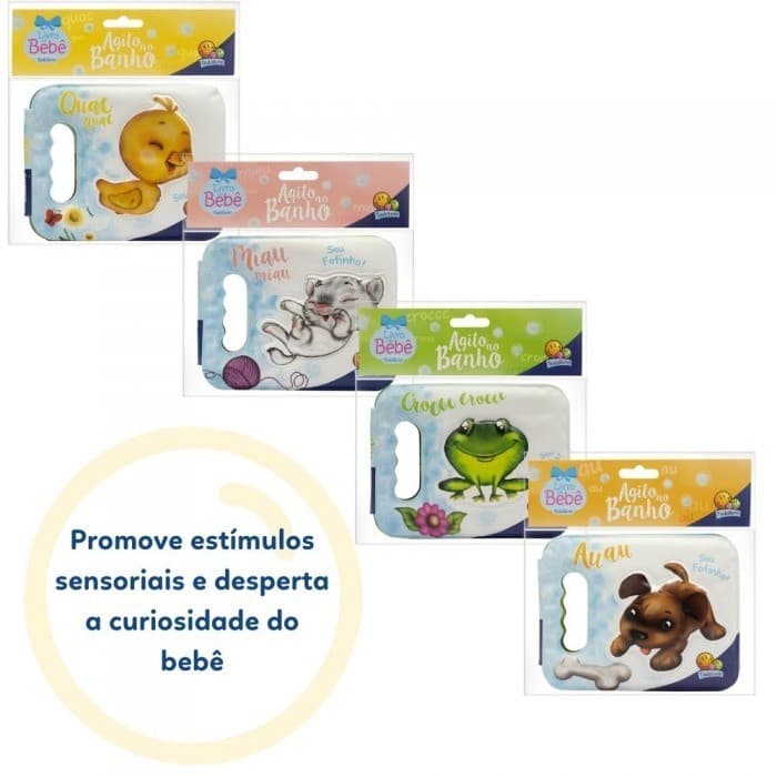 Coleção Agito no Banho! Impermeáveis e Fofinhos. Idade 0+ LIVROS DE BANHO