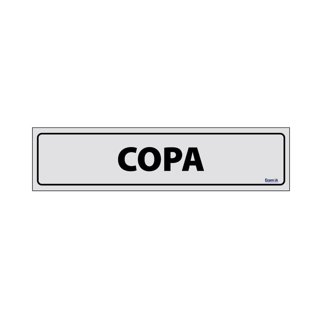 Placa De Sinalização Copa 30x7 Ecom IA - B-512/1 F9e