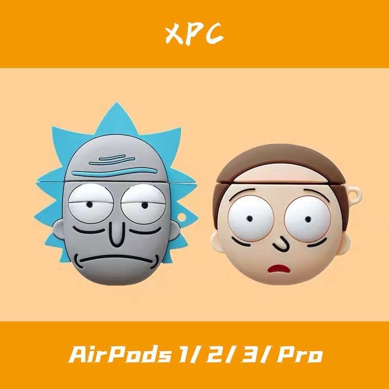 Paródia dos desenhos animados Rick Morty airpods capa protetora Apple Bluetooth sem fio AirPodsPro 3a geração