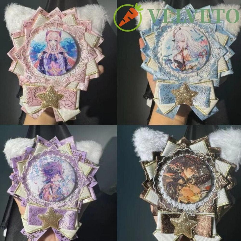 Base De Exibição De Alfinetes De Anime ELVETO , Suporte De Crachá Fofo De Renda DIY , Bandeja De Decoração De Luxo Kawai