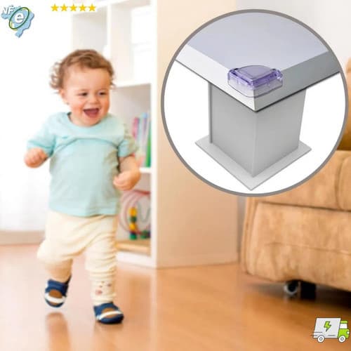 Protetor Quina Mesa Vidro Madeira Cantoneira Kit 4 Segurança