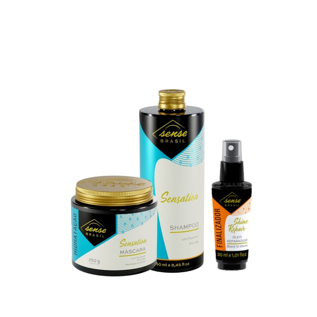 Kit Sense Sensation Duo shampoo + máscara + Óleo Finalizador