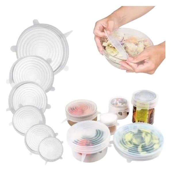 Conjunto 18 peças tampa de silicone potes casa cozinha potes tampa de silicone ajustável