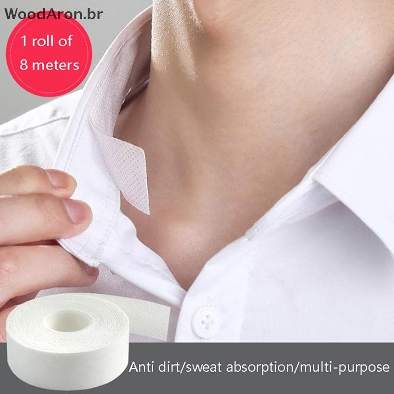 WoodAron 1 Rolo De Fita Autoadesiva Para Estilo De Colarinho , Não Deforma , Almofadas Protetoras De Pescoço Camisa , Su