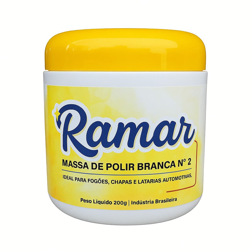 Massa de Polir Fogão e Metais Ramar 200g | Remove Manchas e Dá Brilho