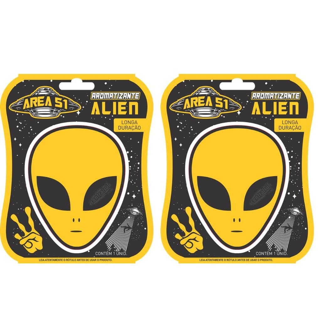 Kit 2 Aromatizantes Mini Area 51 Amarelo Centralsul