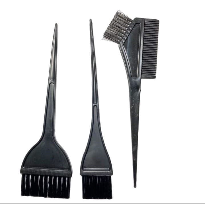 Pincel Para Pintura e Tintura de Cabelos e Progressiva Cabelo Pincel Pente - Kit com 3 unidades