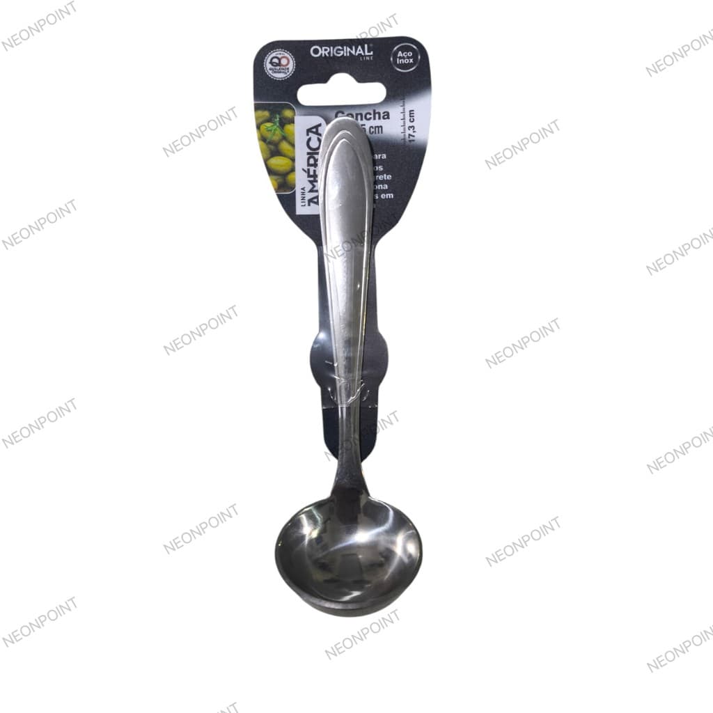 Concha de Aço Inox 17,3cm - Ideal para Molhos, Vinagre, Azeitonas e Doces - Original Line Pratica