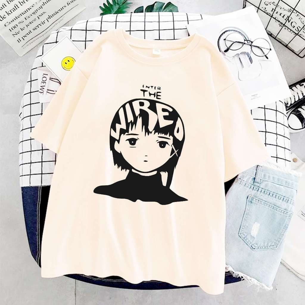 Camiseta Anime Serial Experiments Lain Iwakura CAMISA DE ANIME Unissex