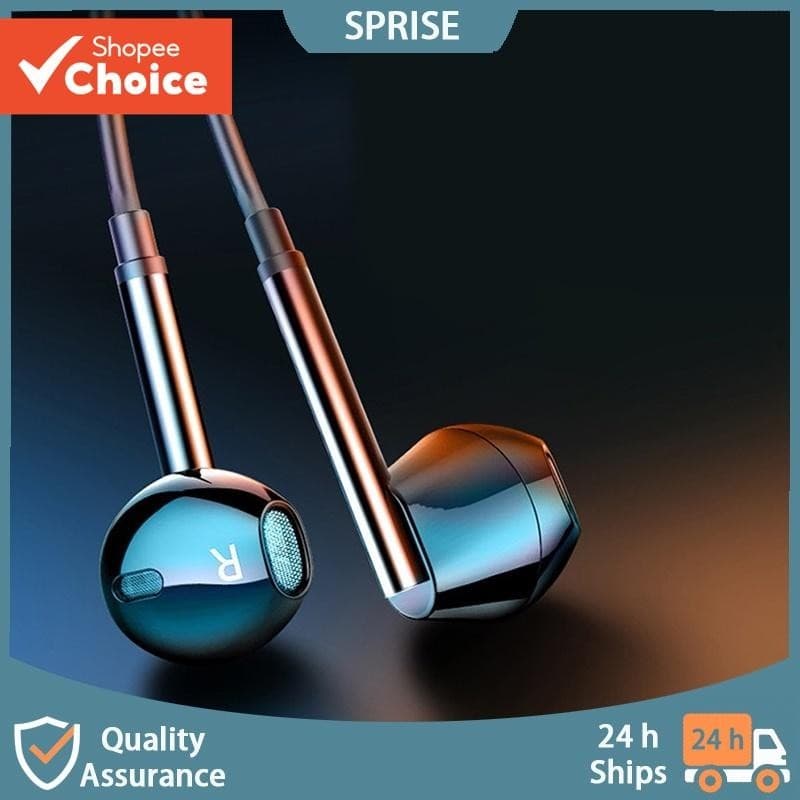 SPRISE M15/M16 Fones De Ouvido Com Cancelamento De Ruído Originais Fio Microfone Estéreo Baixo Fone Intra-Auricular