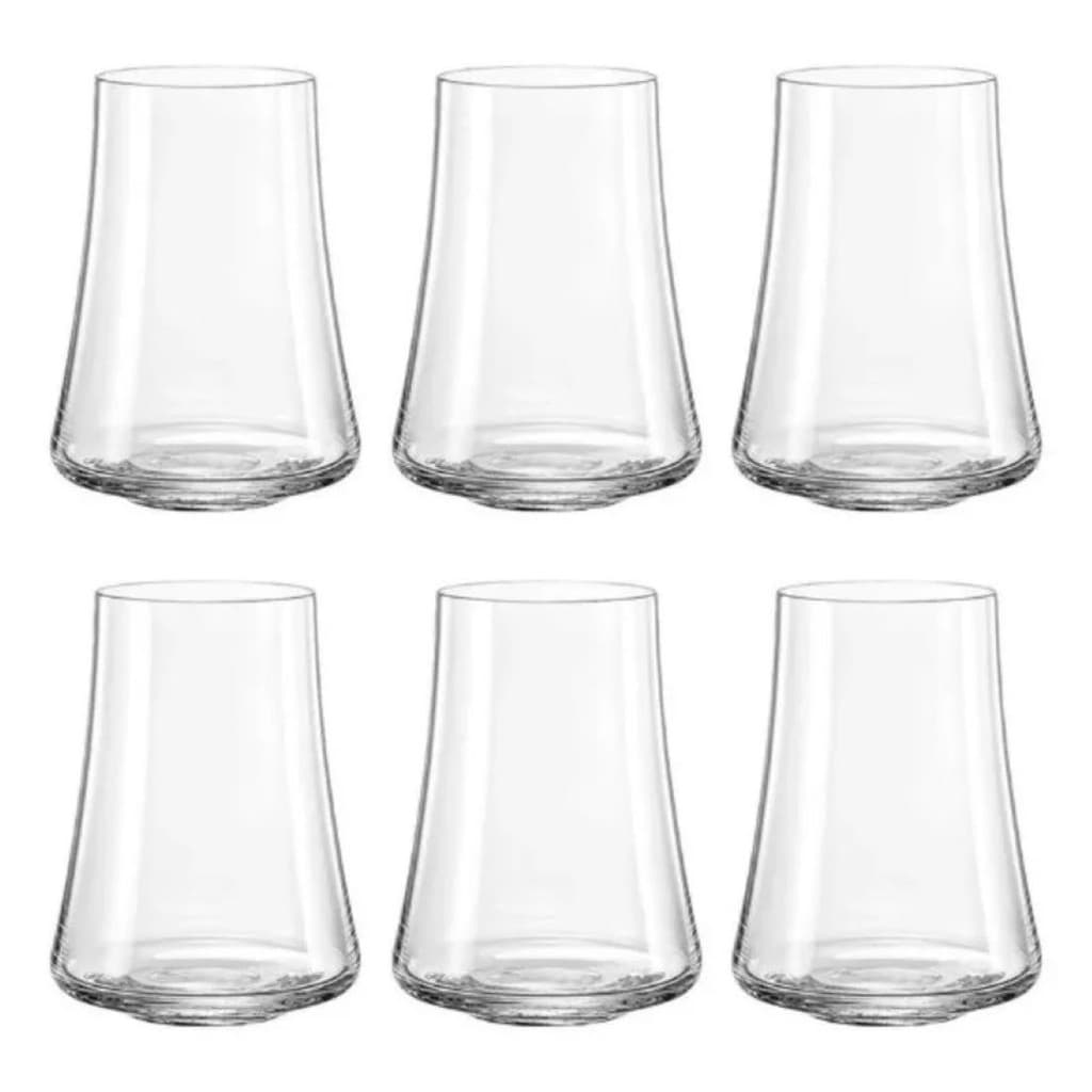 Jogo 6 Copos Altos Xtra 400ml Cristal Bohemia Crystalex