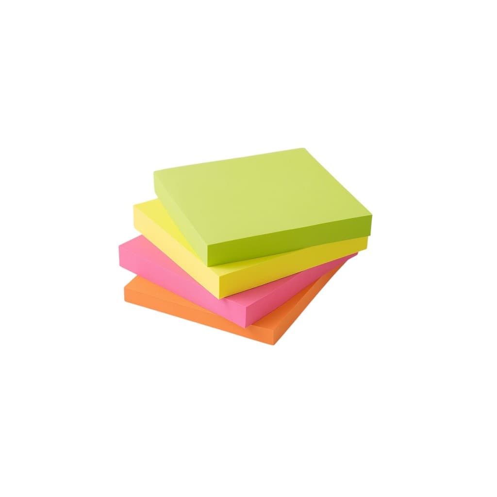 Bloco Notas Adesivas Neon 400 Folhas 76x76mm Post It Cores